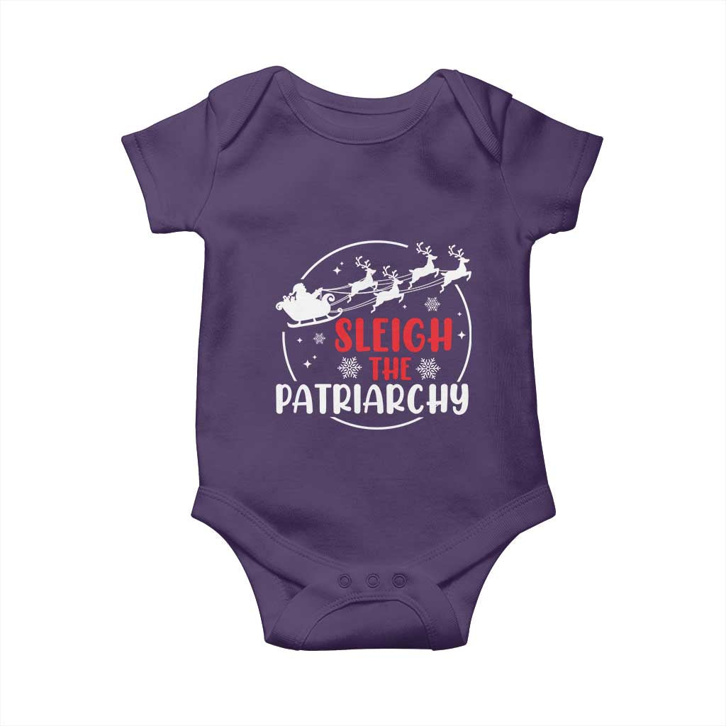 Sleigh The Patriarchy Baby Onesie Feminist Christmas Womens Rights - Wonder Print Shop