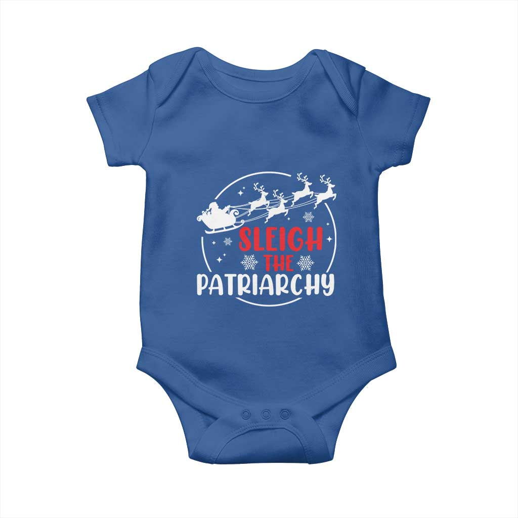Sleigh The Patriarchy Baby Onesie Feminist Christmas Womens Rights - Wonder Print Shop