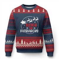 Sleigh The Patriarchy Ugly Christmas Sweater Feminist Xmas Womens Rights - Wonder Print Shop
