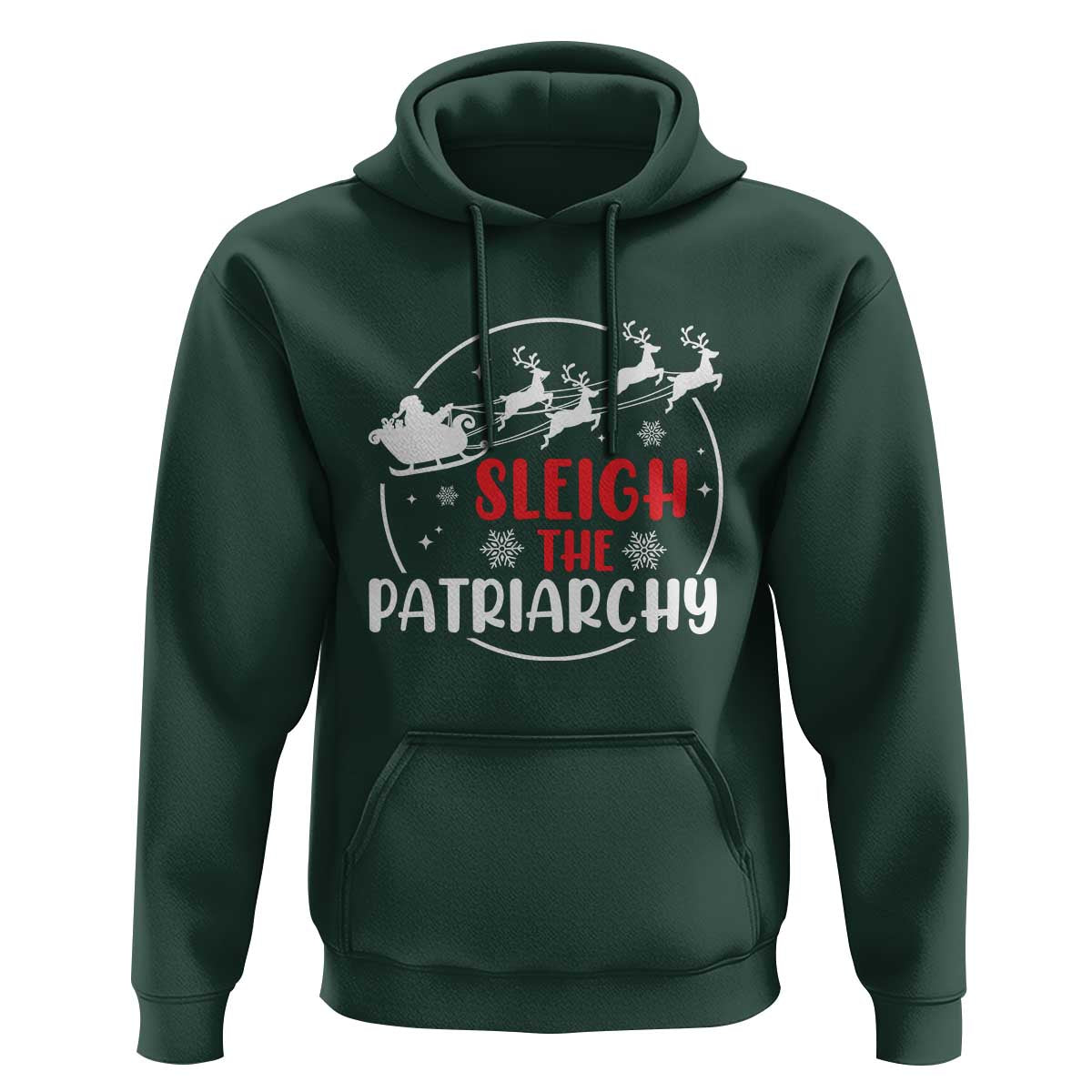 Sleigh The Patriarchy Hoodie Feminist Christmas Womens Rights - Wonder Print Shop