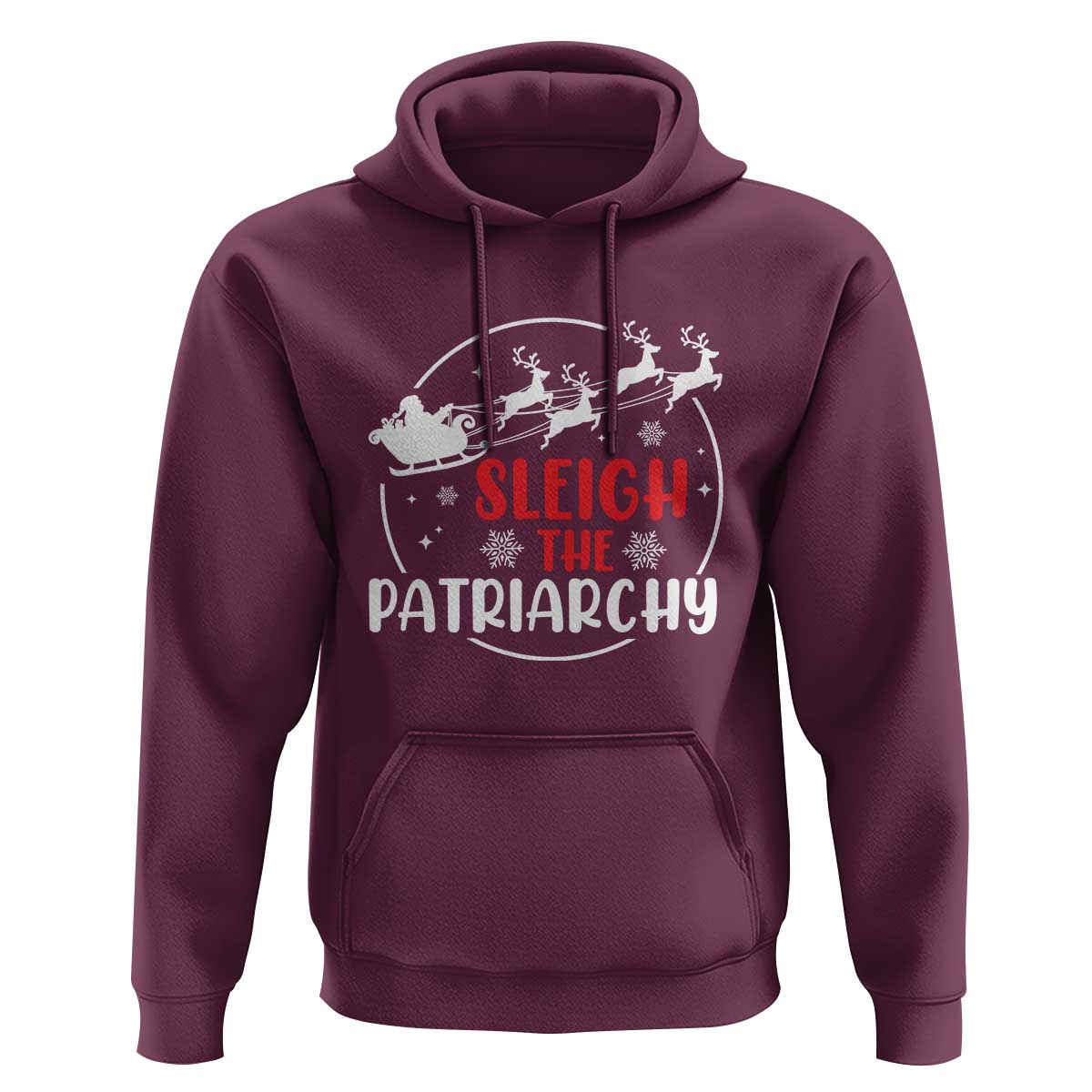 Sleigh The Patriarchy Hoodie Feminist Christmas Womens Rights - Wonder Print Shop