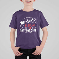 Sleigh The Patriarchy T Shirt For Kid Feminist Christmas Womens Rights - Wonder Print Shop