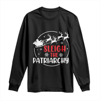 Sleigh The Patriarchy Long Sleeve Shirt Feminist Christmas Womens Rights - Wonder Print Shop