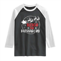 Sleigh The Patriarchy Raglan Shirt Feminist Christmas Womens Rights - Wonder Print Shop
