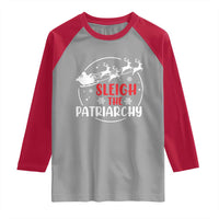 Sleigh The Patriarchy Raglan Shirt Feminist Christmas Womens Rights - Wonder Print Shop