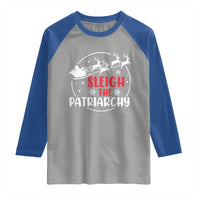 Sleigh The Patriarchy Raglan Shirt Feminist Christmas Womens Rights - Wonder Print Shop