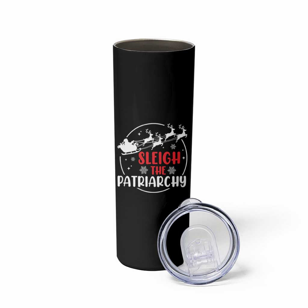 Sleigh The Patriarchy Skinny Tumbler Feminist Christmas Womens Rights - Wonder Print Shop