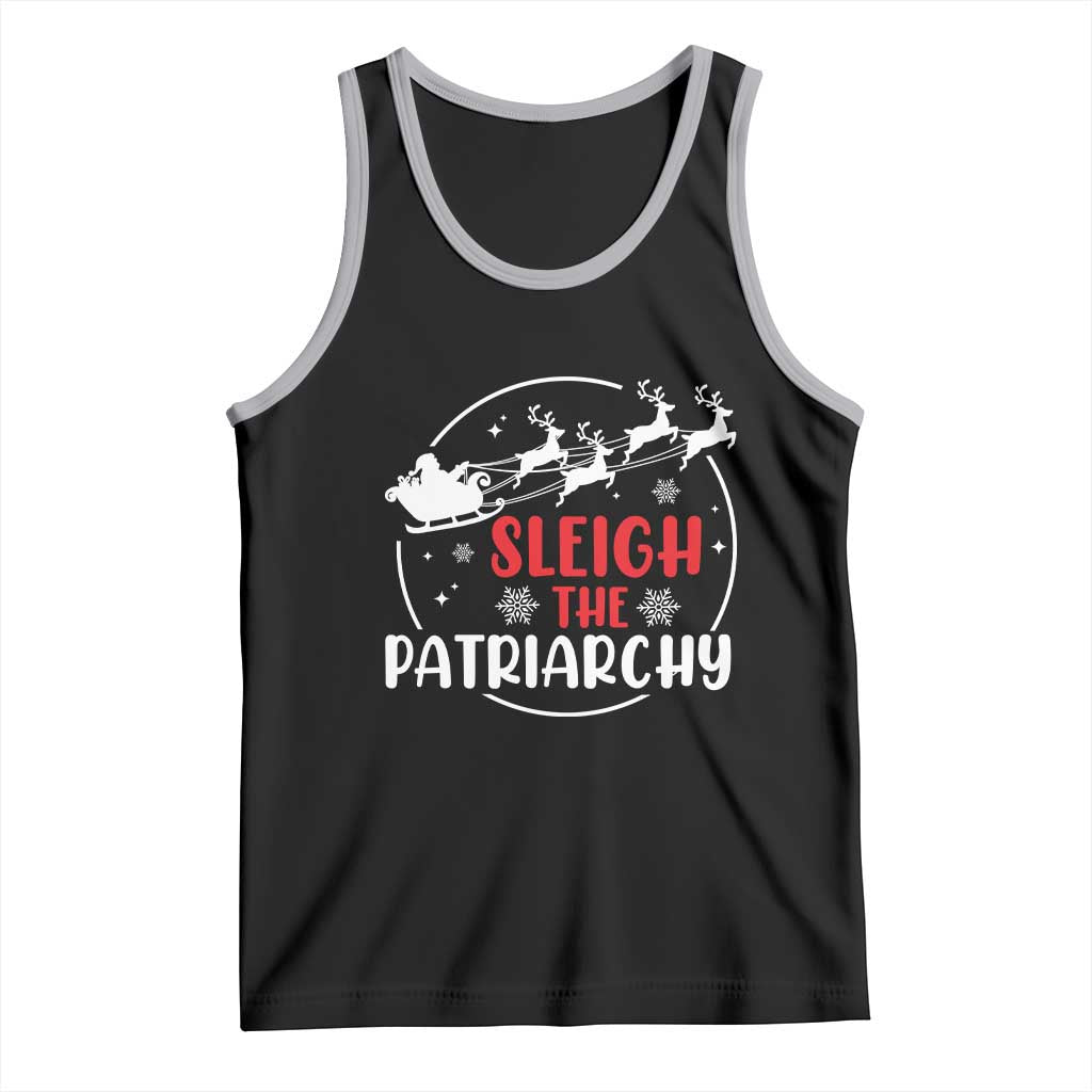 Sleigh The Patriarchy Tank Top Feminist Christmas Womens Rights - Wonder Print Shop