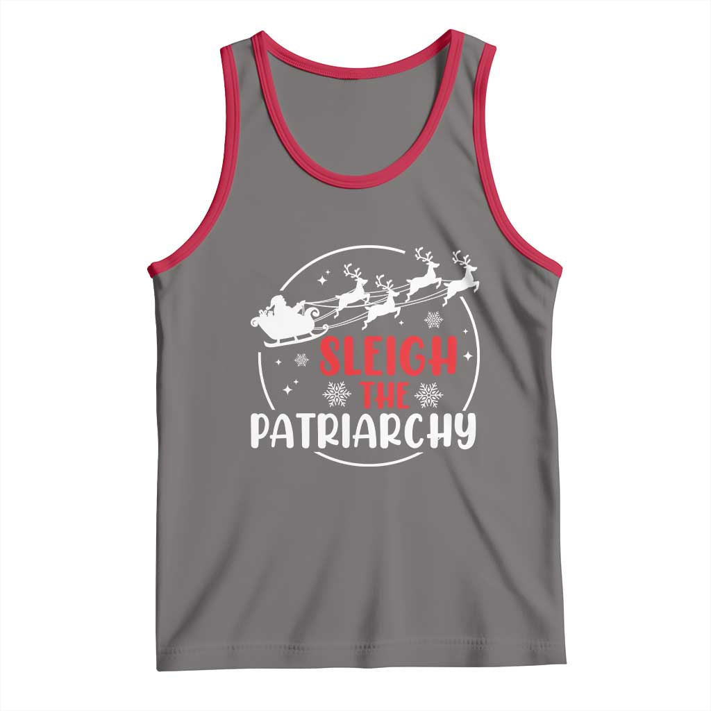 Sleigh The Patriarchy Tank Top Feminist Christmas Womens Rights - Wonder Print Shop