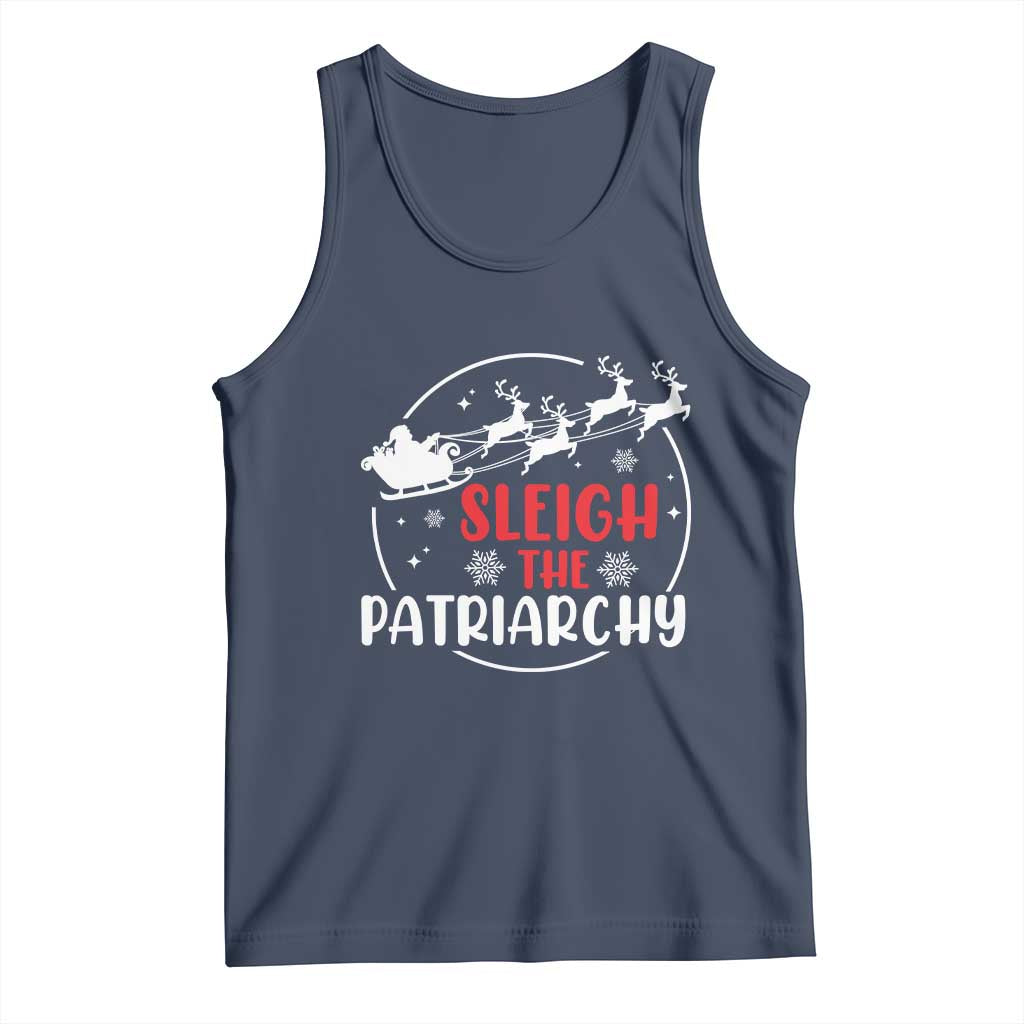 Sleigh The Patriarchy Tank Top Feminist Christmas Womens Rights - Wonder Print Shop