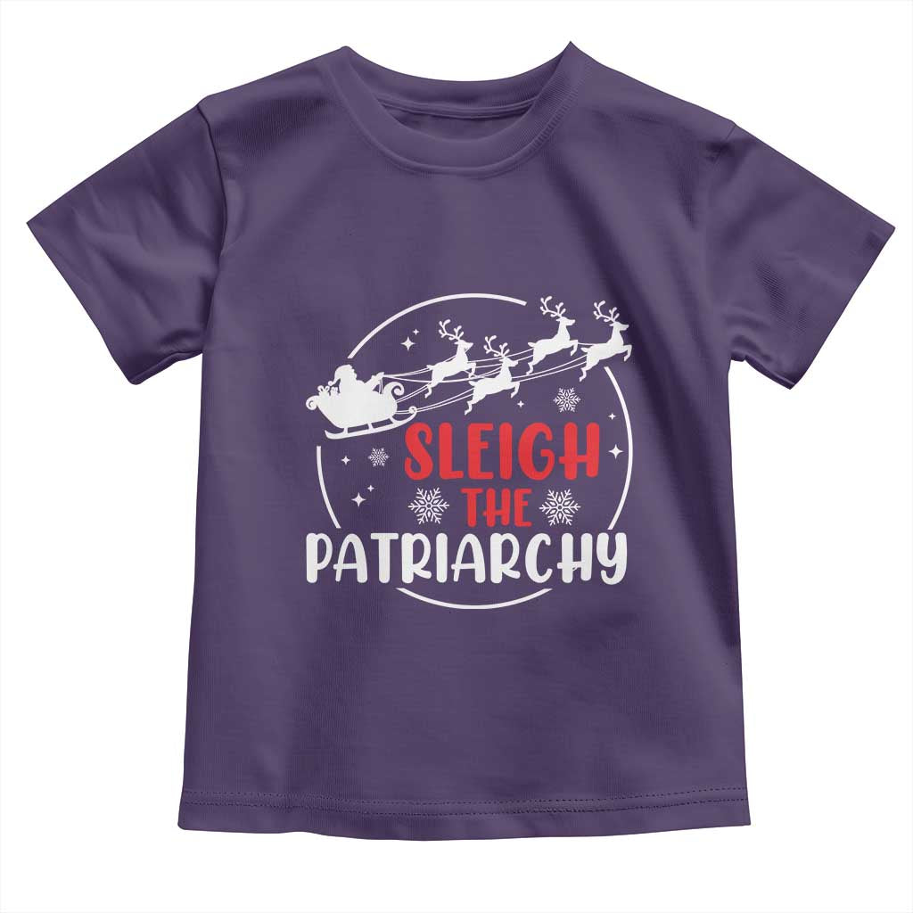 Sleigh The Patriarchy Toddler T Shirt Feminist Christmas Womens Rights - Wonder Print Shop