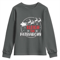 Sleigh The Patriarchy Youth Sweatshirt Feminist Christmas Womens Rights - Wonder Print Shop