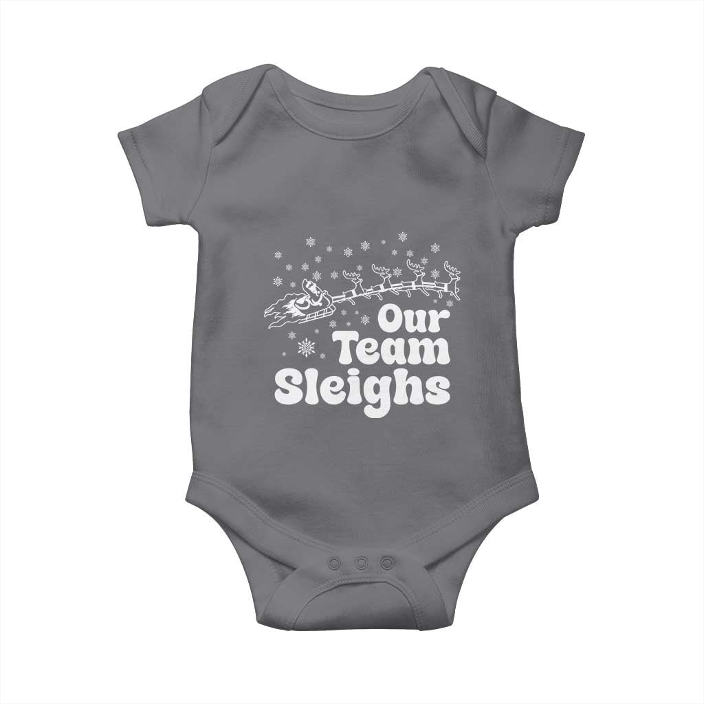 Our Team Sleighs Christmas Matching Group Baby Onesie Office Team - Wonder Print Shop