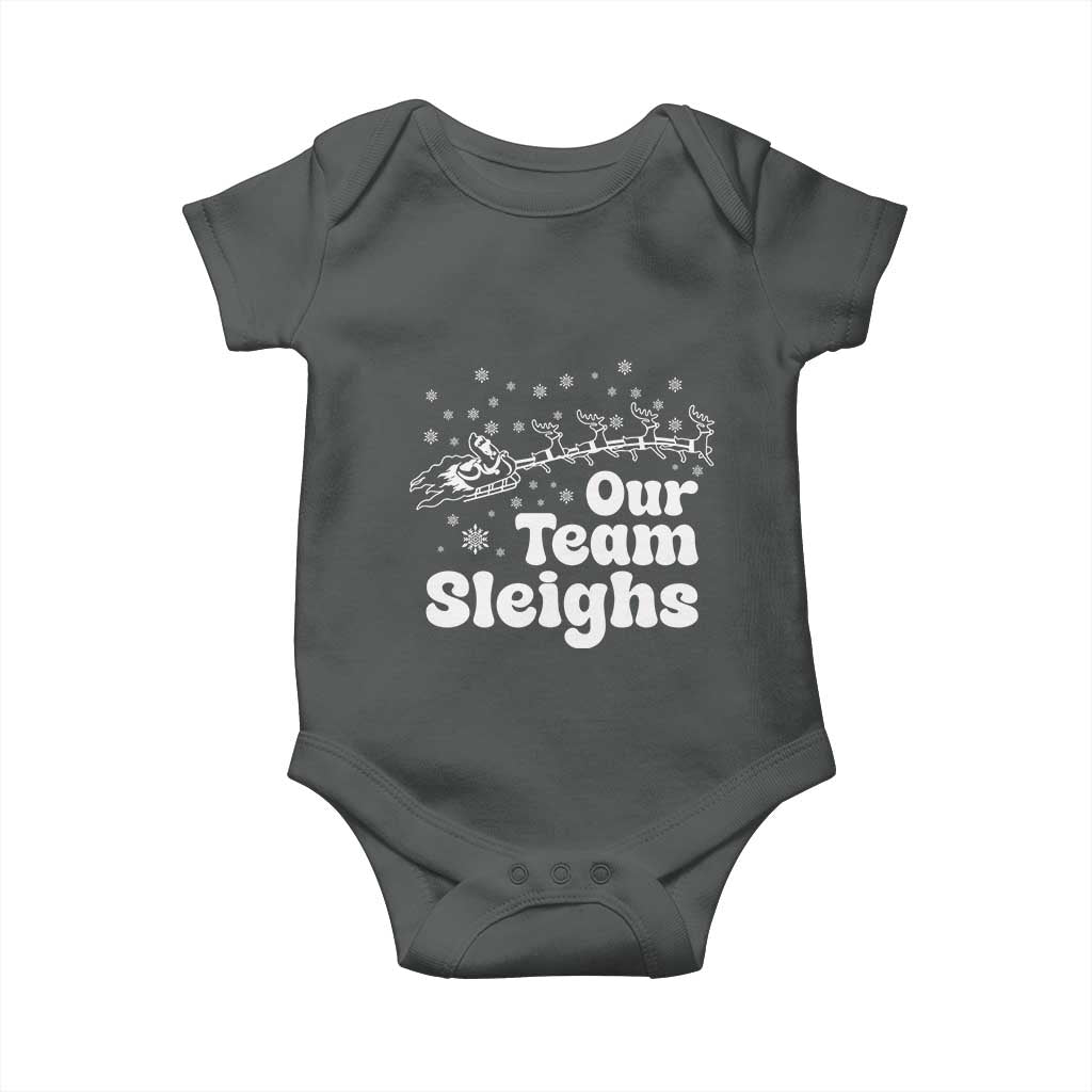 Our Team Sleighs Christmas Matching Group Baby Onesie Office Team - Wonder Print Shop