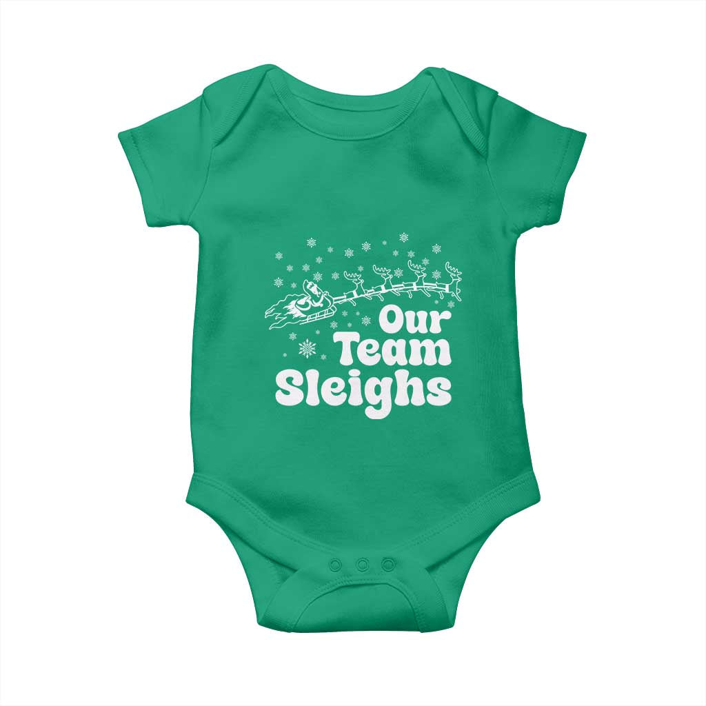 Our Team Sleighs Christmas Matching Group Baby Onesie Office Team - Wonder Print Shop