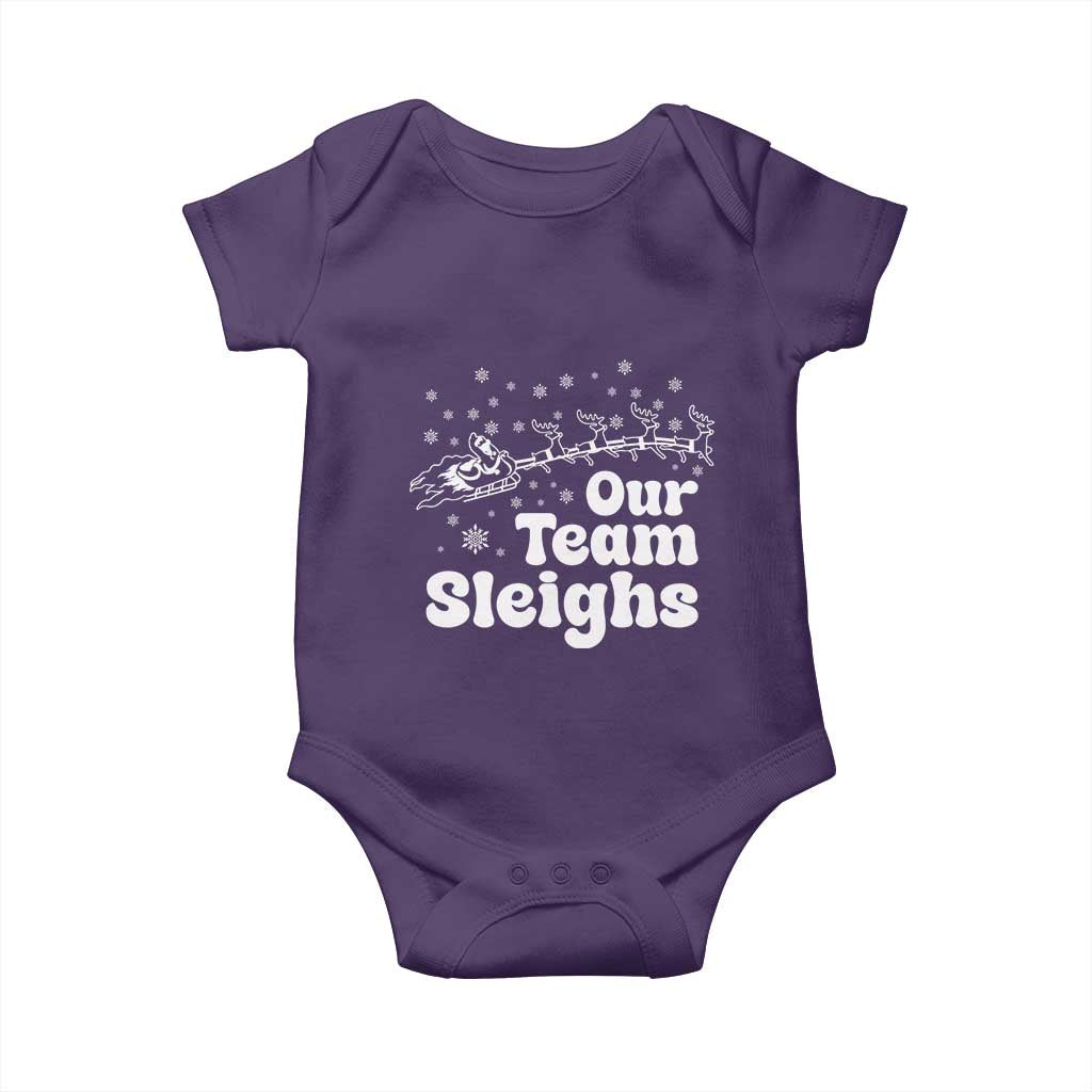 Our Team Sleighs Christmas Matching Group Baby Onesie Office Team - Wonder Print Shop