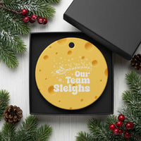 Our Team Sleighs Christmas Matching Group Ceramic Ornament Office Team - Wonder Print Shop