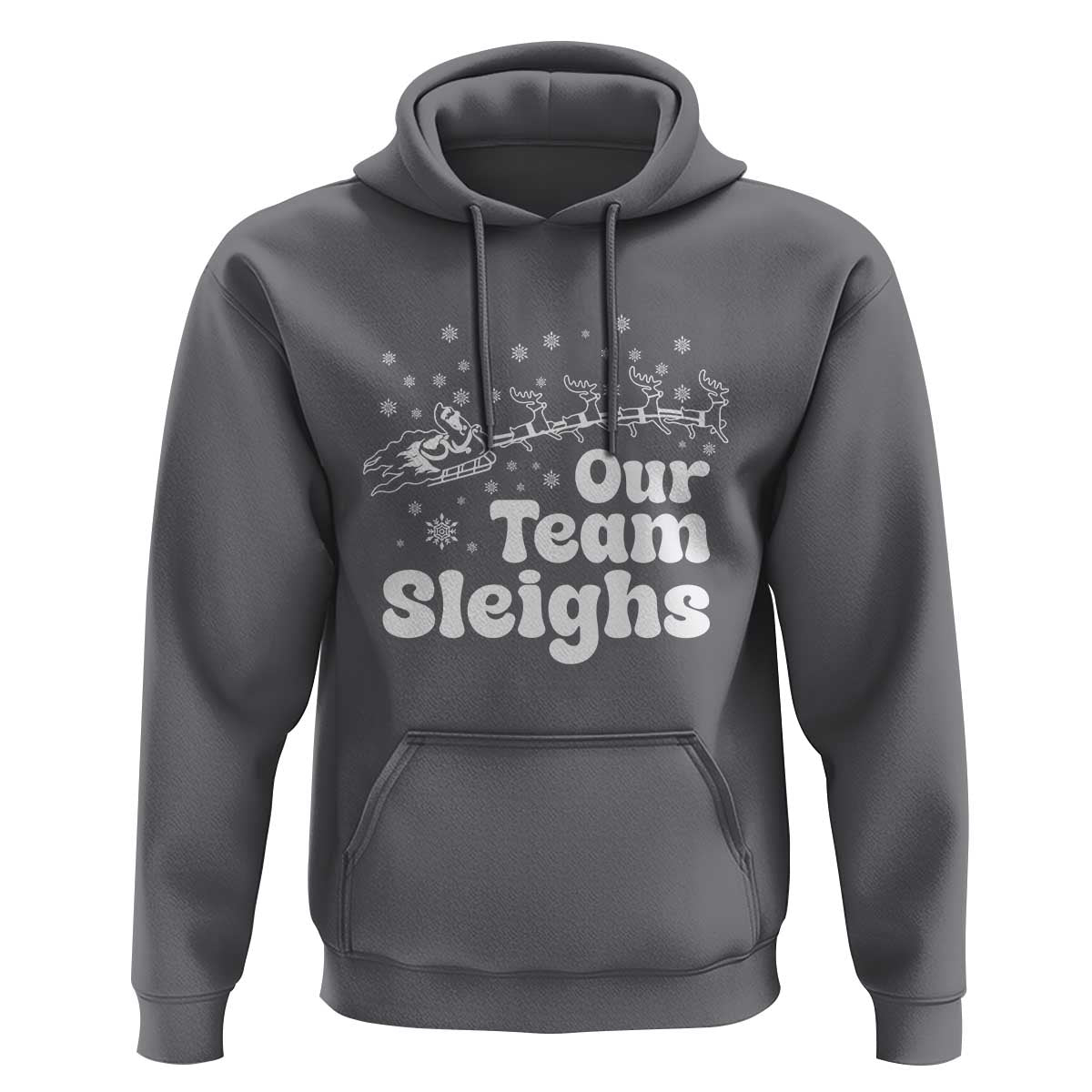 Our Team Sleighs Christmas Matching Group Hoodie Office Team - Wonder Print Shop