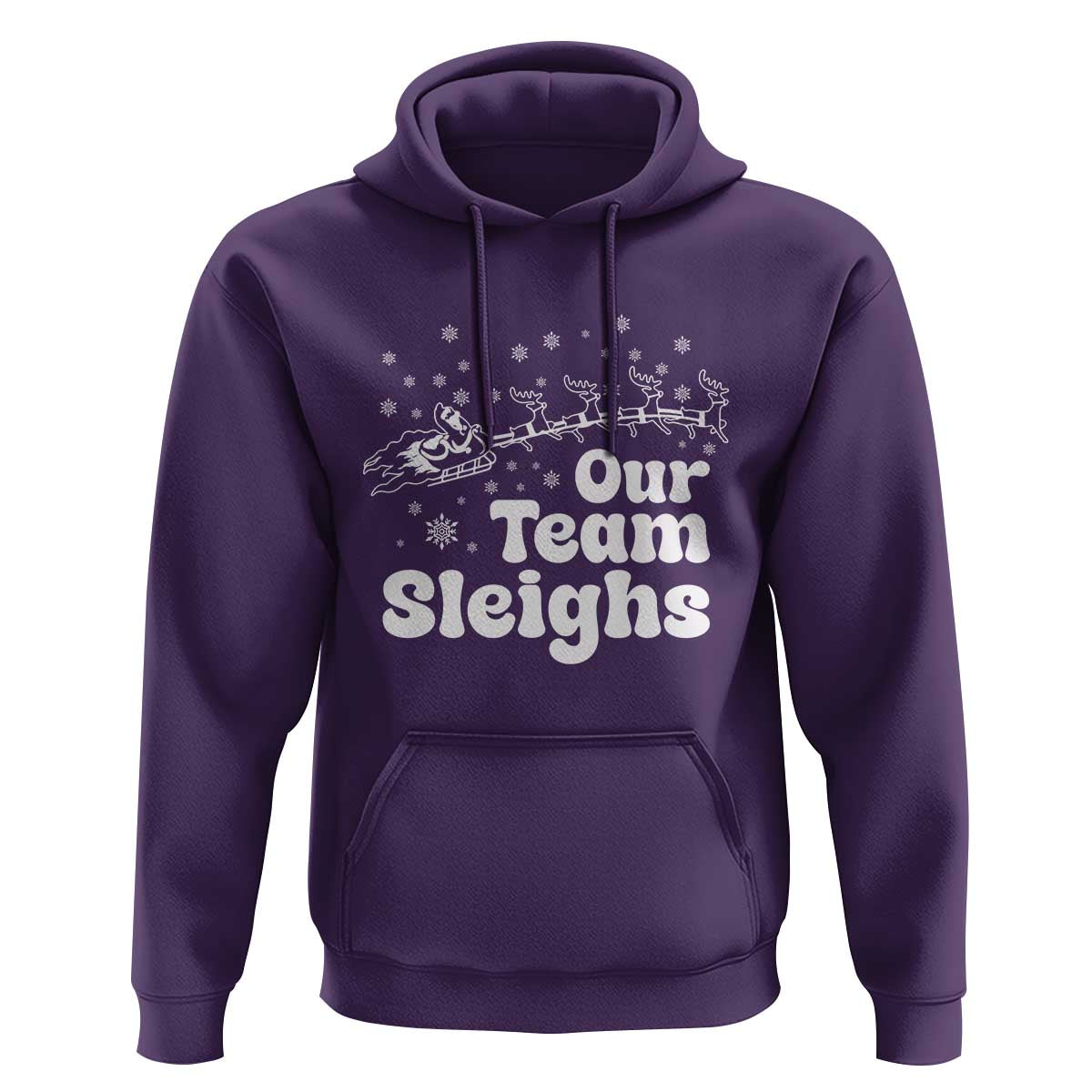 Our Team Sleighs Christmas Matching Group Hoodie Office Team - Wonder Print Shop