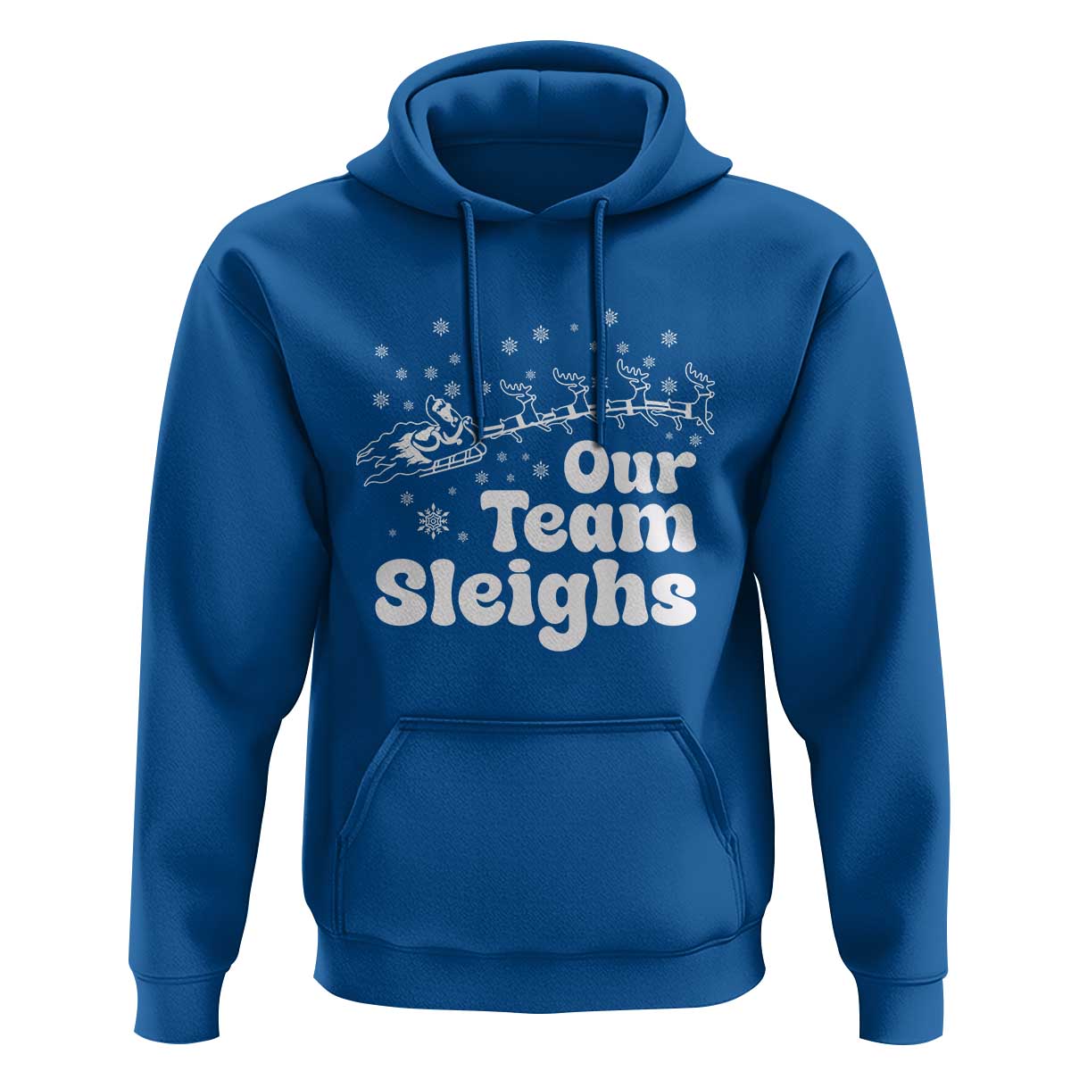 Our Team Sleighs Christmas Matching Group Hoodie Office Team - Wonder Print Shop