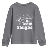 Our Team Sleighs Christmas Matching Group Youth Sweatshirt Office Team - Wonder Print Shop