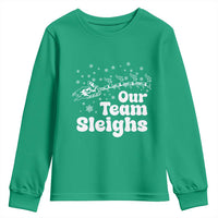 Our Team Sleighs Christmas Matching Group Youth Sweatshirt Office Team - Wonder Print Shop