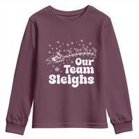 Our Team Sleighs Christmas Matching Group Youth Sweatshirt Office Team - Wonder Print Shop