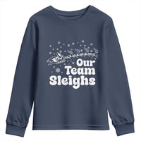 Our Team Sleighs Christmas Matching Group Youth Sweatshirt Office Team - Wonder Print Shop