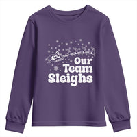 Our Team Sleighs Christmas Matching Group Youth Sweatshirt Office Team - Wonder Print Shop