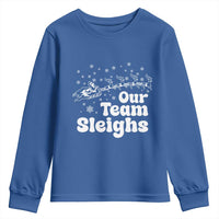 Our Team Sleighs Christmas Matching Group Youth Sweatshirt Office Team - Wonder Print Shop
