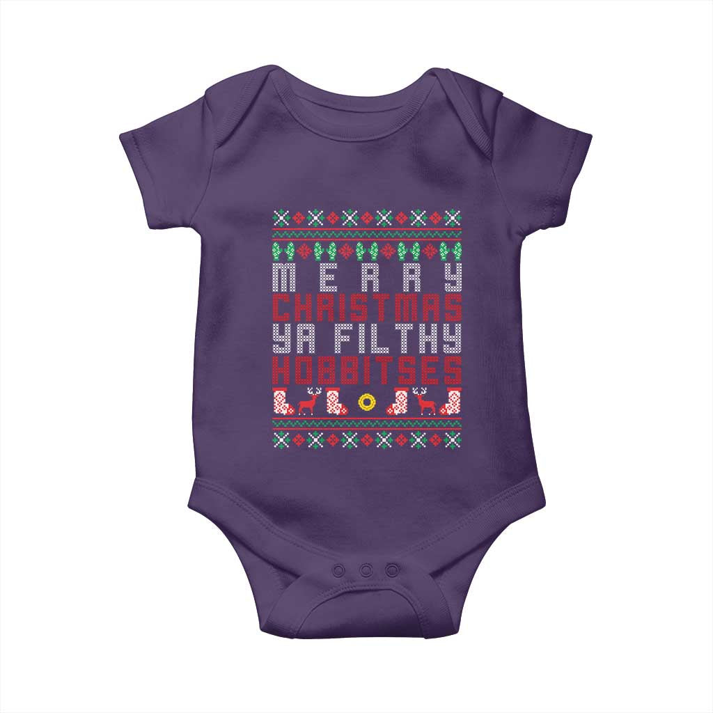 Merry Christmas Ya Filthy Animal Baby Onesie Funny Fantasy Movie Meme LOL Ugly Xmas - Wonder Print Shop