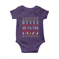 Merry Christmas Ya Filthy Animal Baby Onesie Funny Fantasy Movie Meme LOL Ugly Xmas - Wonder Print Shop