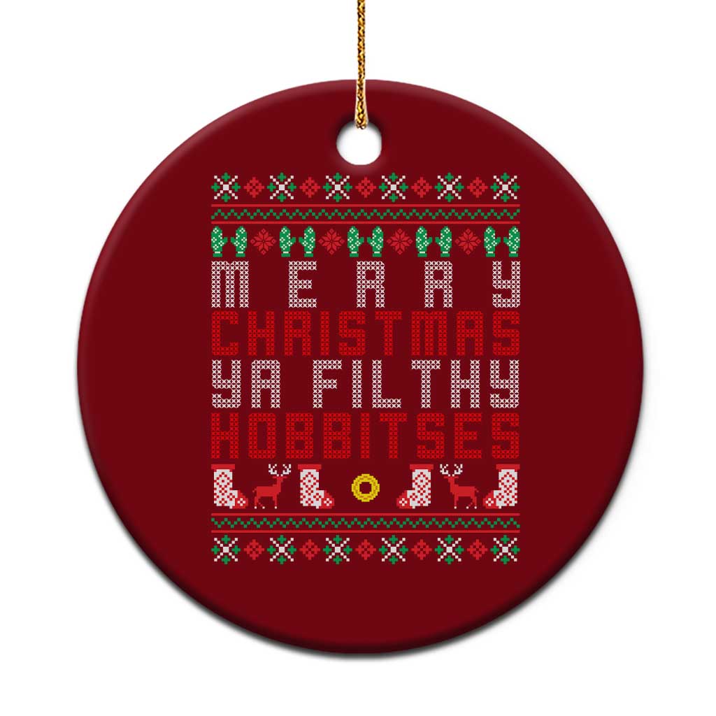 Merry Christmas Ya Filthy Animal Ceramic Ornament Funny Fantasy Movie Meme LOL Ugly Xmas - Wonder Print Shop