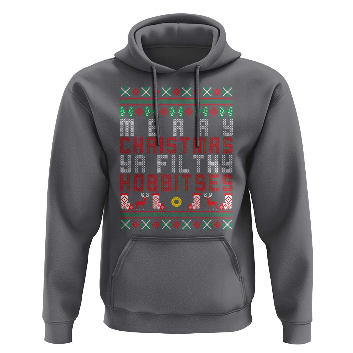 Merry Christmas Ya Filthy Animal Hoodie Funny Fantasy Movie Meme LOL Ugly Xmas - Wonder Print Shop