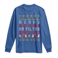 Merry Christmas Ya Filthy Animal Long Sleeve Shirt Funny Fantasy Movie Meme LOL Ugly Xmas - Wonder Print Shop