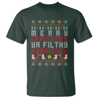 Merry Christmas Ya Filthy Animal T Shirt Funny Fantasy Movie Meme LOL Ugly Xmas - Wonder Print Shop