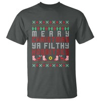 Merry Christmas Ya Filthy Animal T Shirt Funny Fantasy Movie Meme LOL Ugly Xmas - Wonder Print Shop