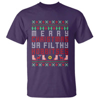 Merry Christmas Ya Filthy Animal T Shirt Funny Fantasy Movie Meme LOL Ugly Xmas - Wonder Print Shop