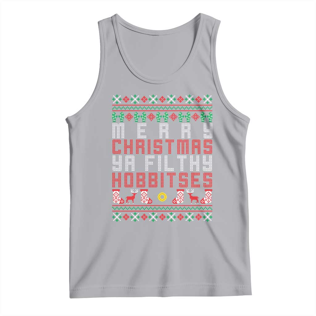 Merry Christmas Ya Filthy Animal Tank Top Funny Fantasy Movie Meme LOL Ugly Xmas - Wonder Print Shop