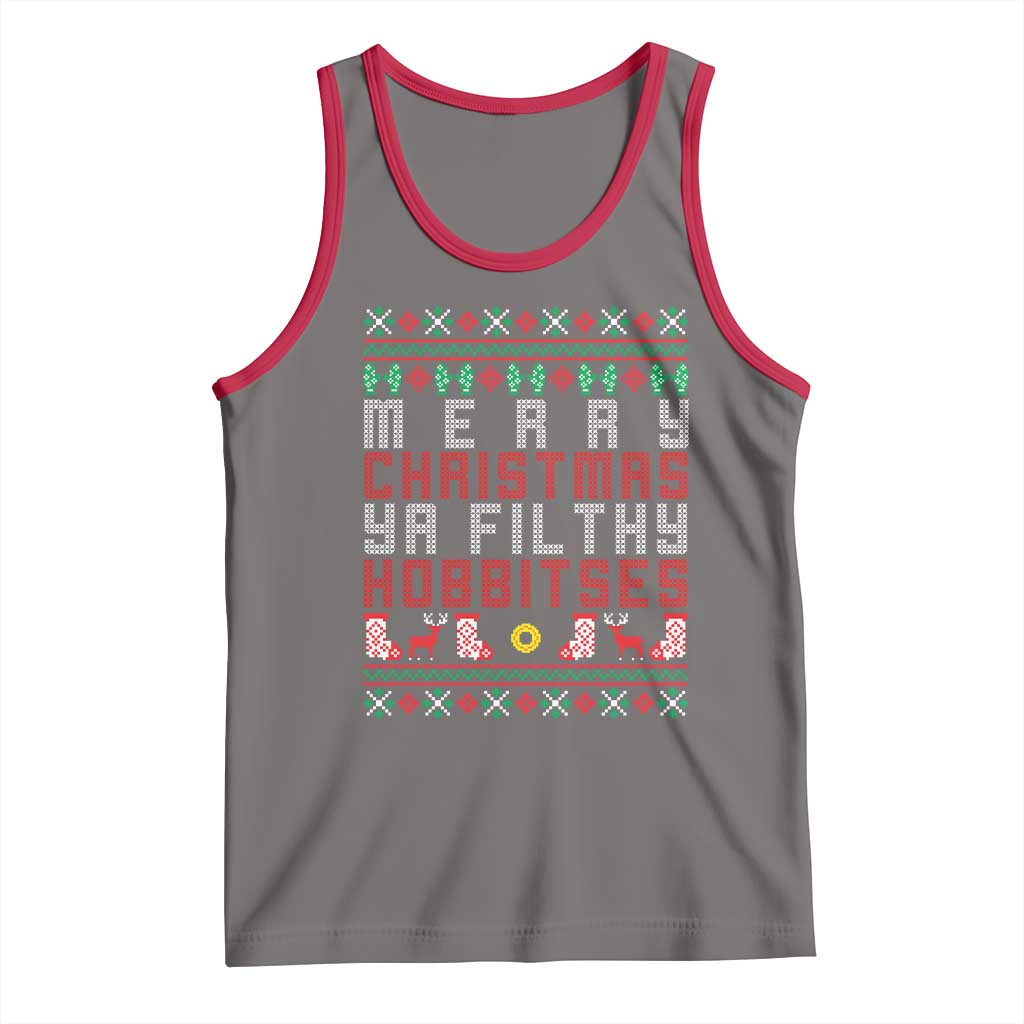 Merry Christmas Ya Filthy Animal Tank Top Funny Fantasy Movie Meme LOL Ugly Xmas - Wonder Print Shop