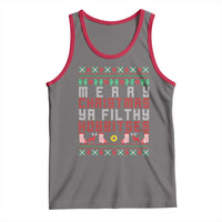 Merry Christmas Ya Filthy Animal Tank Top Funny Fantasy Movie Meme LOL Ugly Xmas - Wonder Print Shop