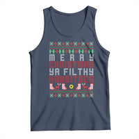 Merry Christmas Ya Filthy Animal Tank Top Funny Fantasy Movie Meme LOL Ugly Xmas - Wonder Print Shop