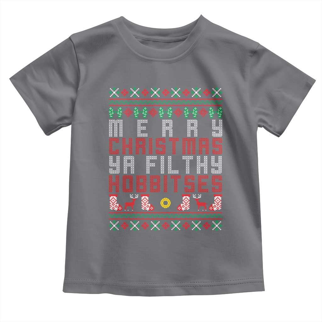 Merry Christmas Ya Filthy Animal Toddler T Shirt Funny Fantasy Movie Meme LOL Ugly Xmas - Wonder Print Shop