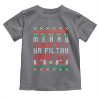 Merry Christmas Ya Filthy Animal Toddler T Shirt Funny Fantasy Movie Meme LOL Ugly Xmas - Wonder Print Shop