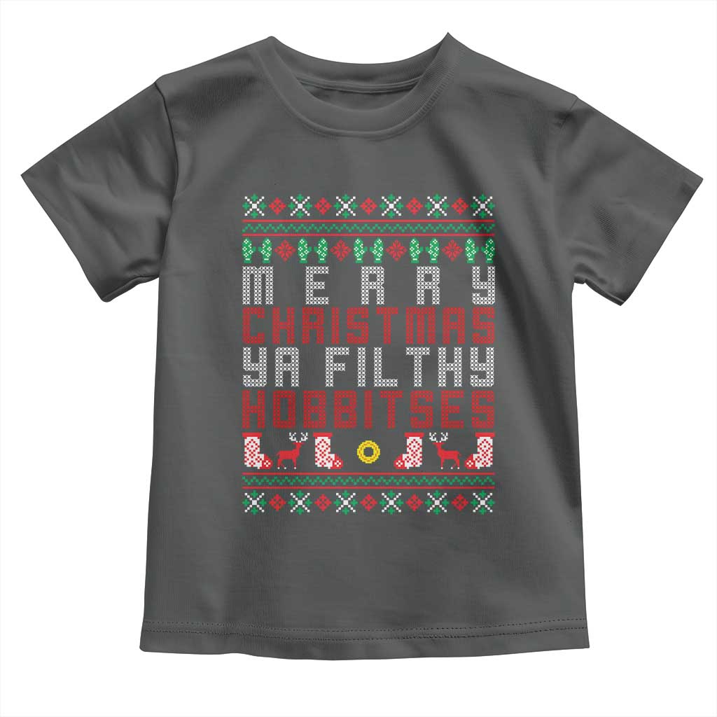 Merry Christmas Ya Filthy Animal Toddler T Shirt Funny Fantasy Movie Meme LOL Ugly Xmas - Wonder Print Shop