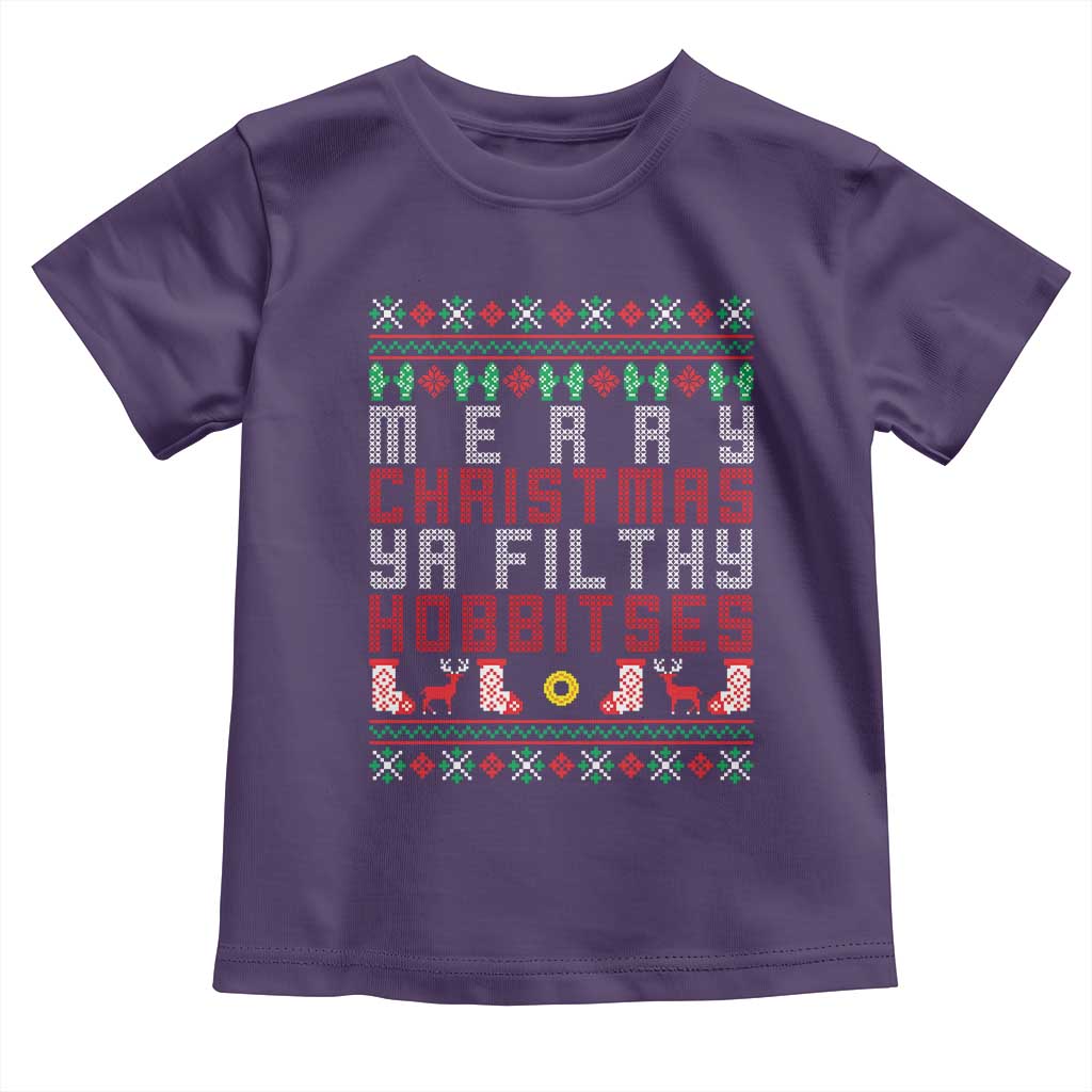 Merry Christmas Ya Filthy Animal Toddler T Shirt Funny Fantasy Movie Meme LOL Ugly Xmas - Wonder Print Shop