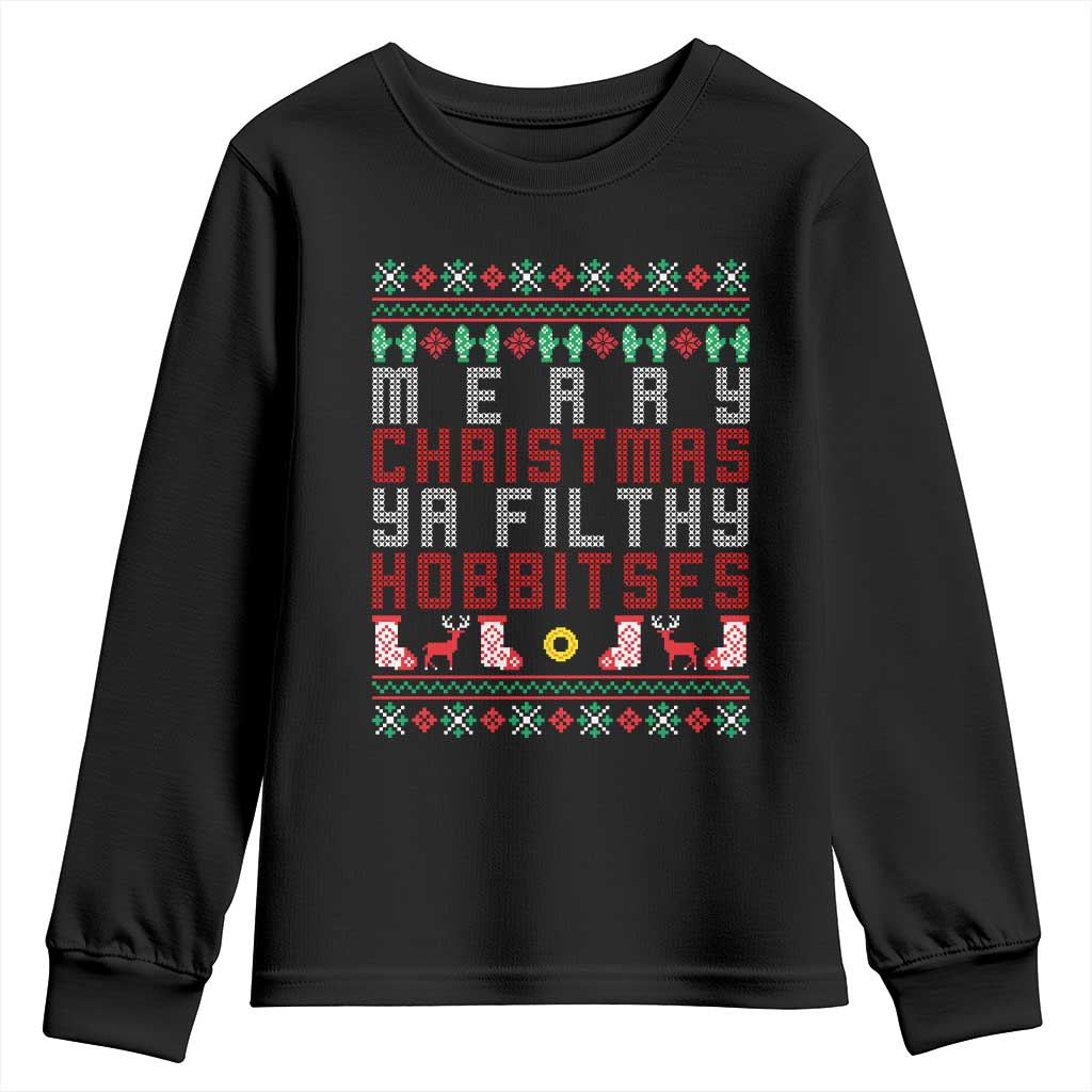 Merry Christmas Ya Filthy Animal Youth Sweatshirt Funny Fantasy Movie Meme LOL Ugly Xmas - Wonder Print Shop