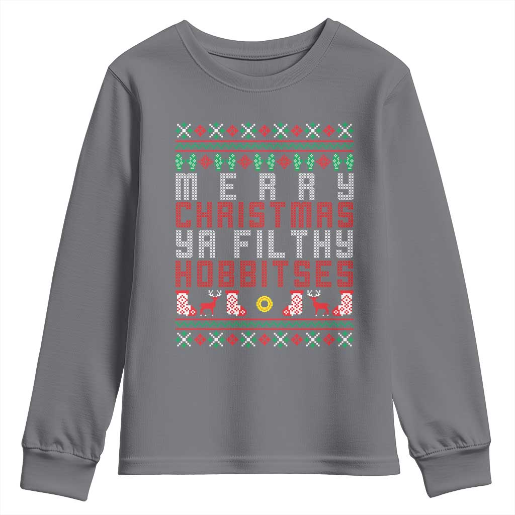 Merry Christmas Ya Filthy Animal Youth Sweatshirt Funny Fantasy Movie Meme LOL Ugly Xmas - Wonder Print Shop