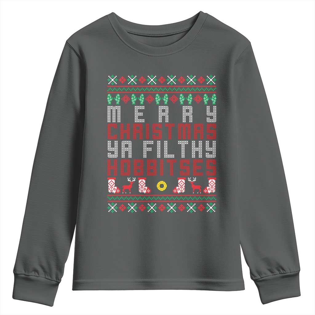 Merry Christmas Ya Filthy Animal Youth Sweatshirt Funny Fantasy Movie Meme LOL Ugly Xmas - Wonder Print Shop
