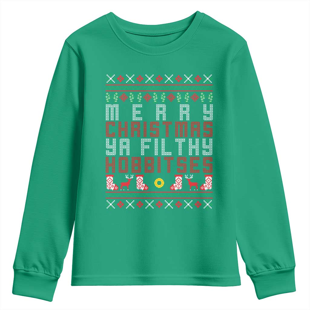 Merry Christmas Ya Filthy Animal Youth Sweatshirt Funny Fantasy Movie Meme LOL Ugly Xmas - Wonder Print Shop